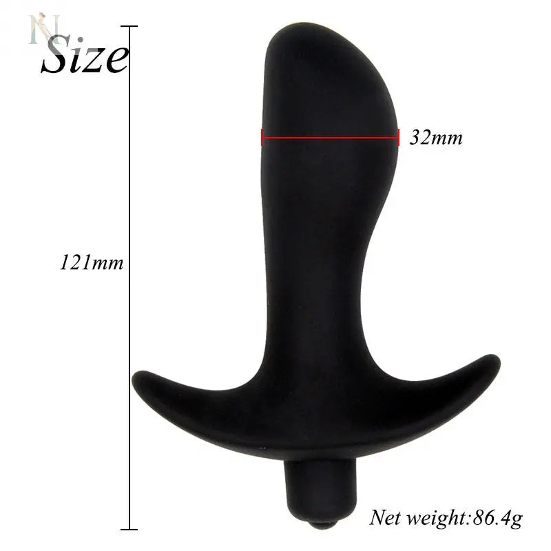 10-Speed Vibrating Silicone Butt Plug – Compact, Soft & Unisex cj