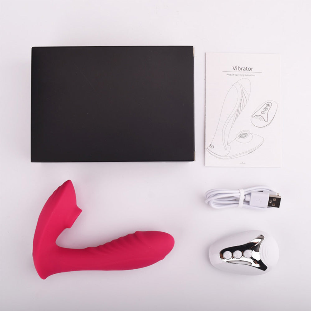 Teaser Sucking Wireless Remote Control Double Shock Vibrators Loving Joy
