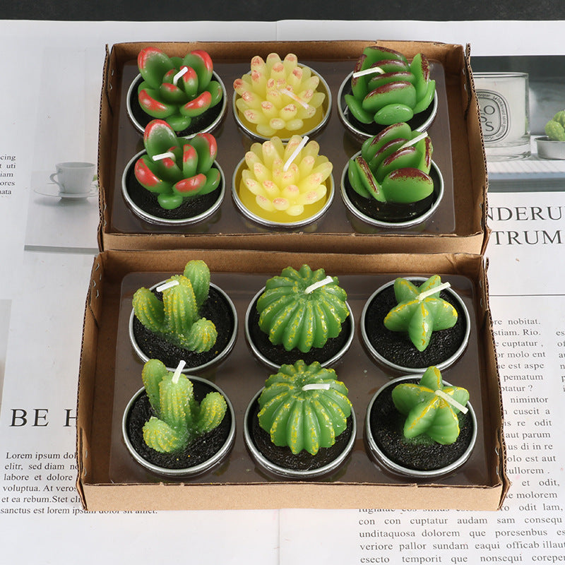 Simulated Succulent Candle Aromatherapy Loving Joy