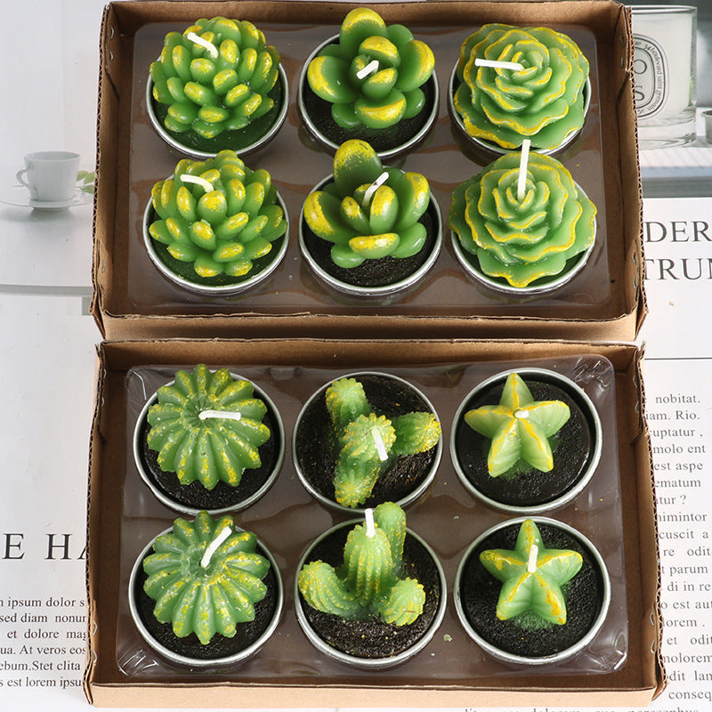 Simulated Succulent Candle Aromatherapy Loving Joy