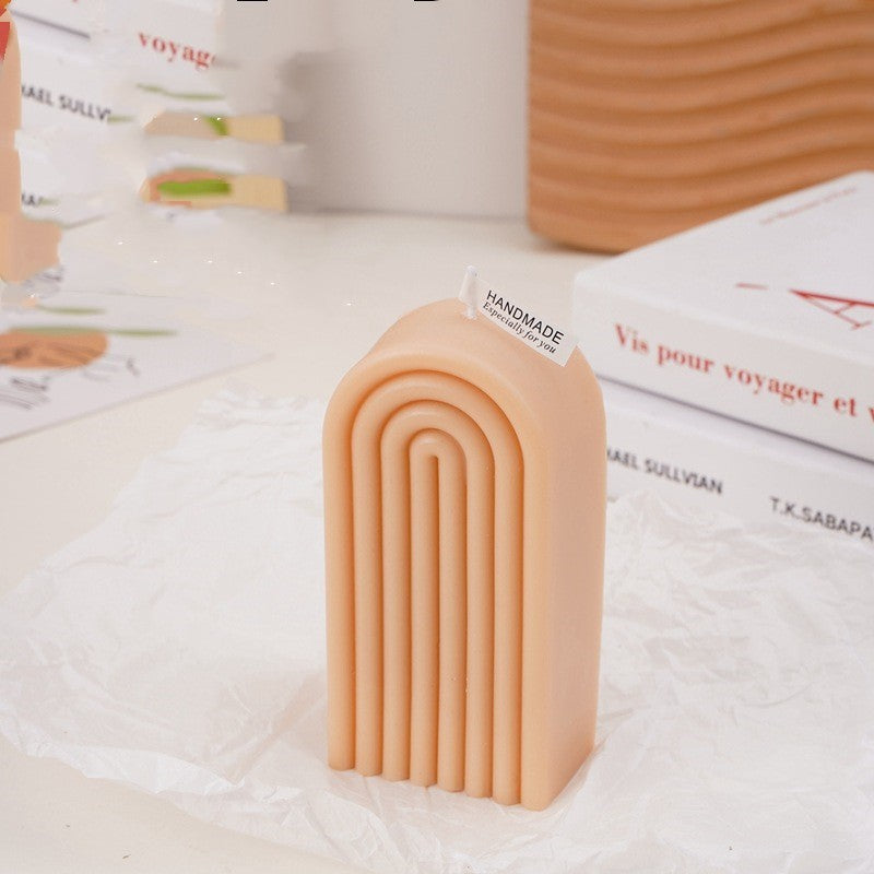 Geometric Arch Soy Wax Candle – Aromatherapy Decorative Candle Loving Joy