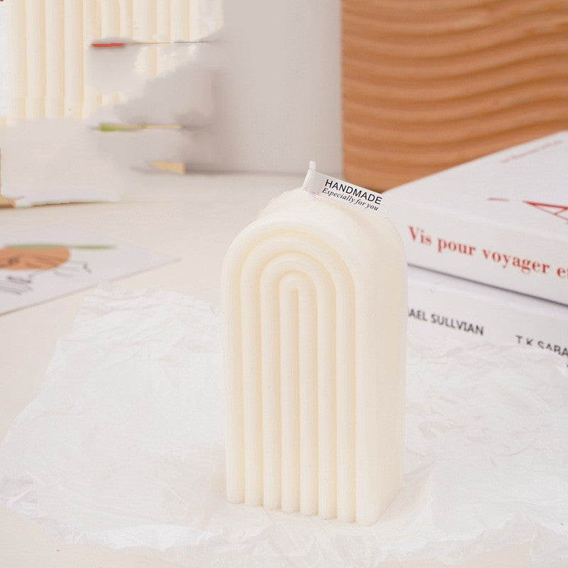 Geometric Arch Soy Wax Candle – Aromatherapy Decorative Candle Loving Joy