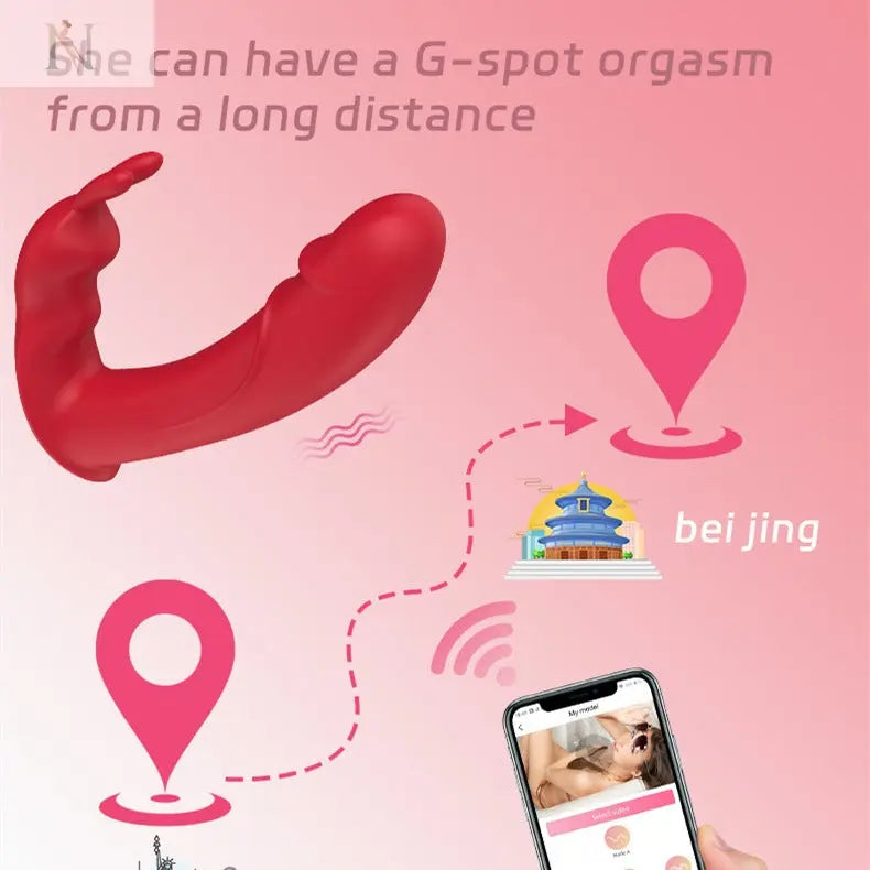 App-Controlled Dual-Ended Vibrator with Clitoral and G-Spot Stimulation cj