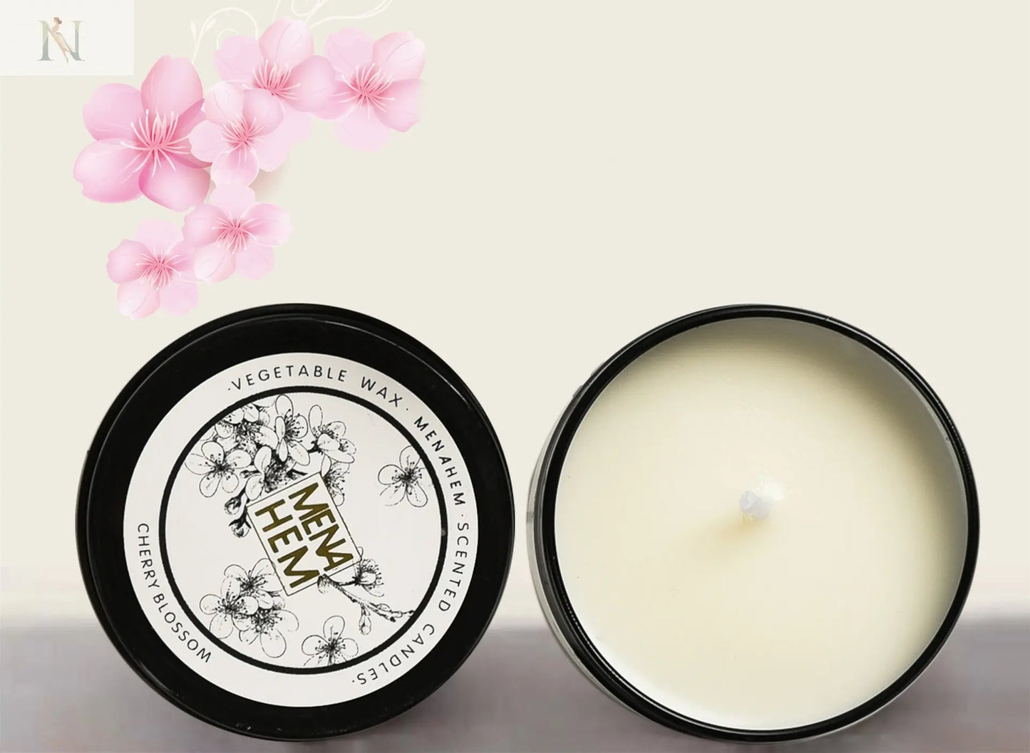 Black Tin Aromatherapy Candle – Handmade Soy Wax, Scented & Smokeless null