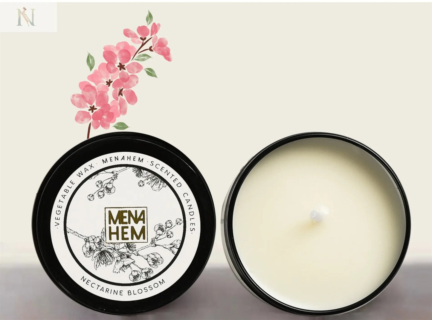 Black Tin Aromatherapy Candle – Handmade Soy Wax, Scented & Smokeless null