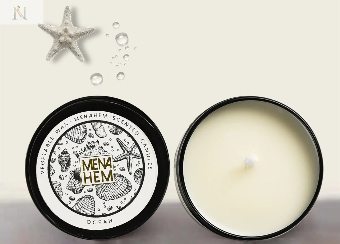 Black Tin Aromatherapy Candle – Handmade Soy Wax, Scented & Smokeless null