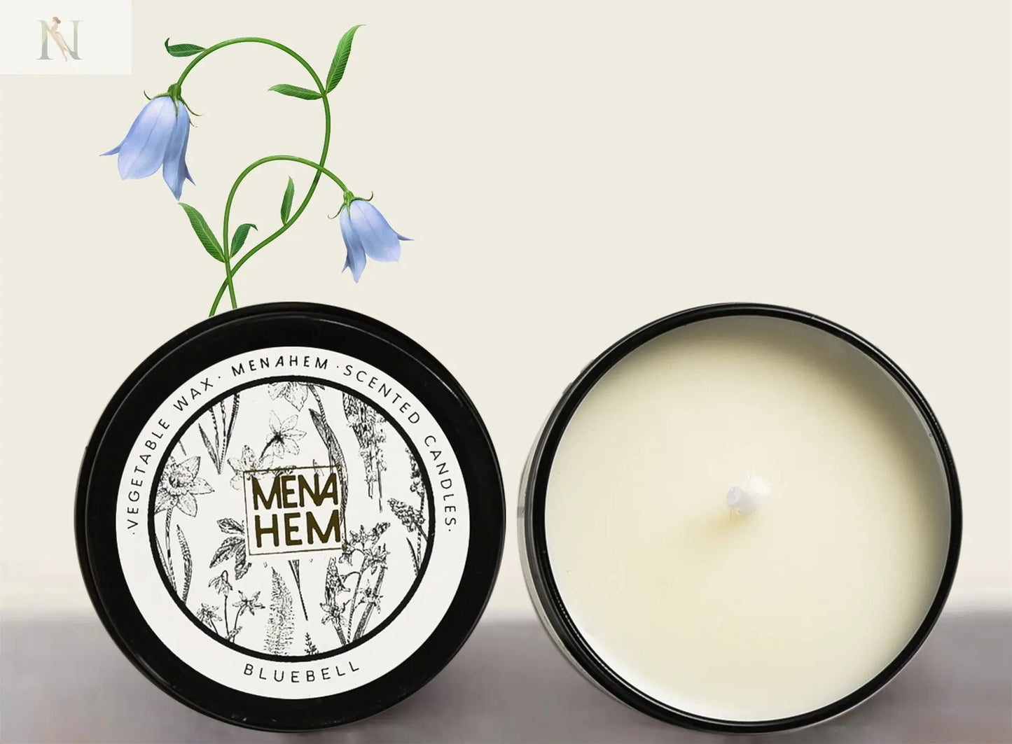 Black Tin Aromatherapy Candle – Handmade Soy Wax, Scented & Smokeless null
