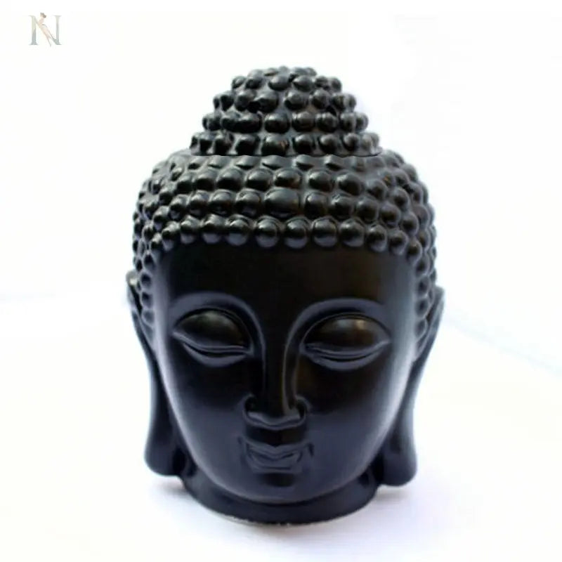 Buddha Head Ceramic Aromatherapy Oil Burner – Candle Holder for Home & Yoga Decor cj