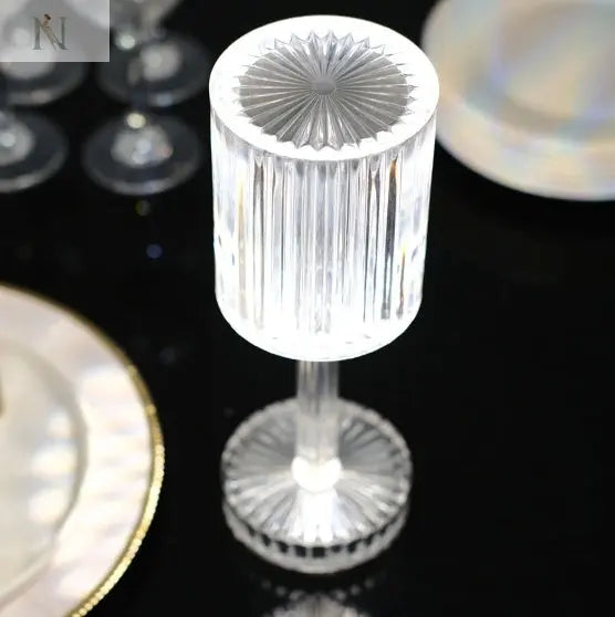 Diamond Crystal LED Table Lamp – Bedside Ambient Light for Bedroom or Bar null