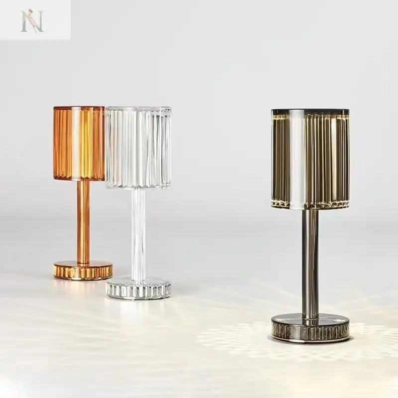 Diamond Crystal LED Table Lamp – Bedside Ambient Light for Bedroom or Bar null