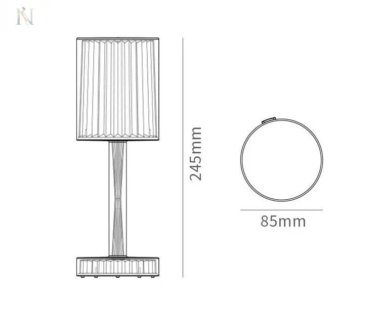 Diamond Crystal LED Table Lamp – Bedside Ambient Light for Bedroom or Bar null