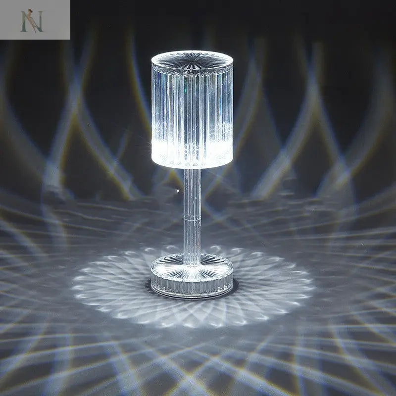 Diamond Crystal LED Table Lamp – Bedside Ambient Light for Bedroom or Bar null