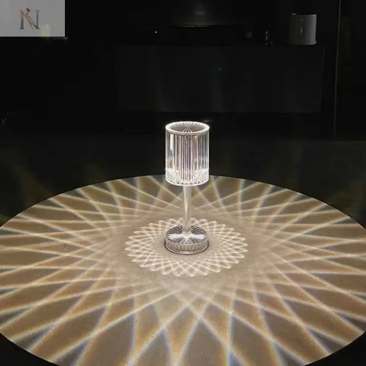 Diamond Crystal LED Table Lamp – Bedside Ambient Light for Bedroom or Bar null