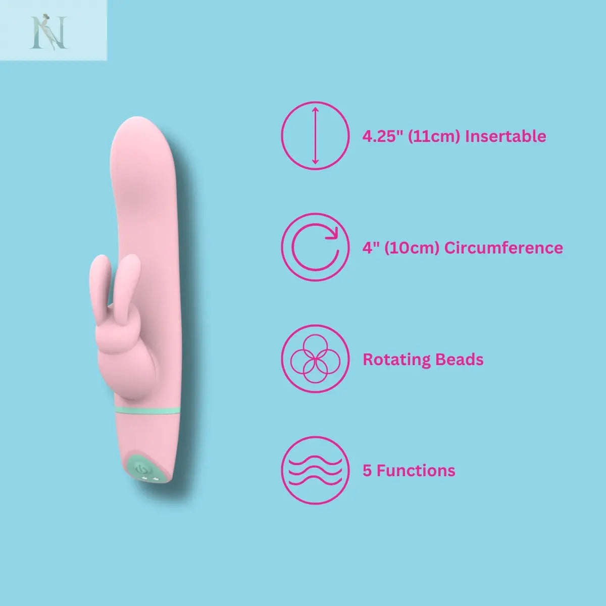 -3-Mina Ripple Vibrating & Rotating Rabbit Vibrator-3