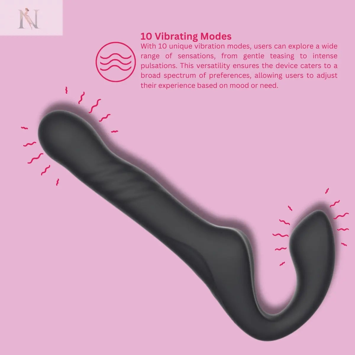 -10-Mina Surge Remote Thrusting & Vibrating Strapless Strap On-10