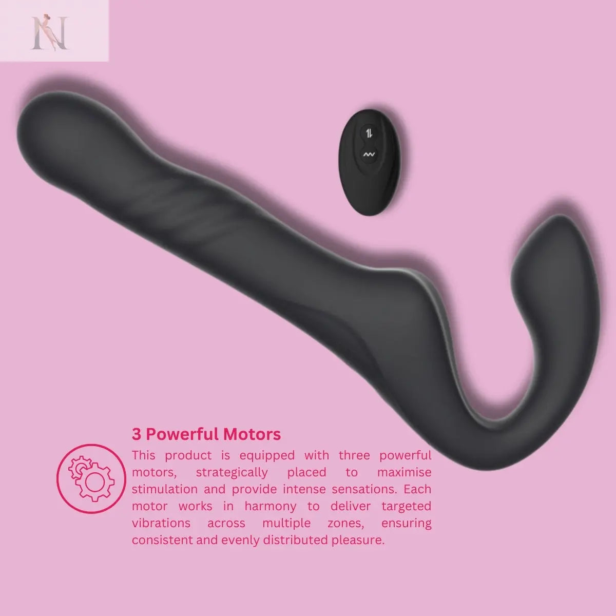 -12-Mina Surge Remote Thrusting & Vibrating Strapless Strap On-12