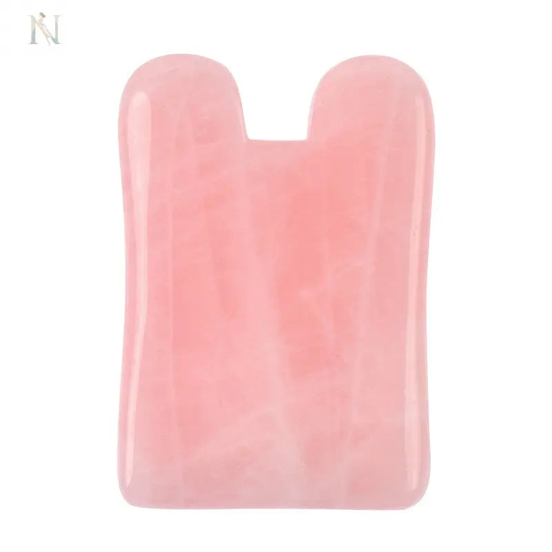 Natural Rose Quartz Gua Sha Massage Tool – Whole Body Facial Stone null