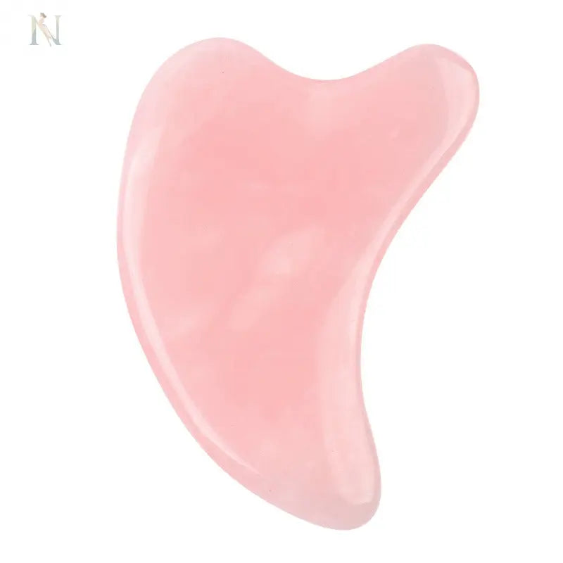 Natural Rose Quartz Gua Sha Massage Tool – Whole Body Facial Stone null