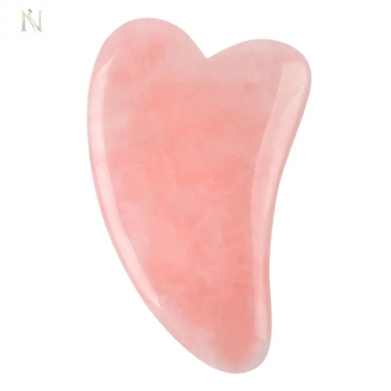 Natural Rose Quartz Gua Sha Massage Tool – Whole Body Facial Stone null