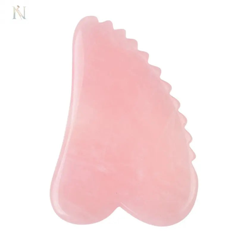 Natural Rose Quartz Gua Sha Massage Tool – Whole Body Facial Stone null