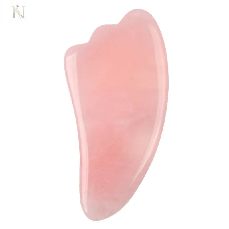 Natural Rose Quartz Gua Sha Massage Tool – Whole Body Facial Stone null