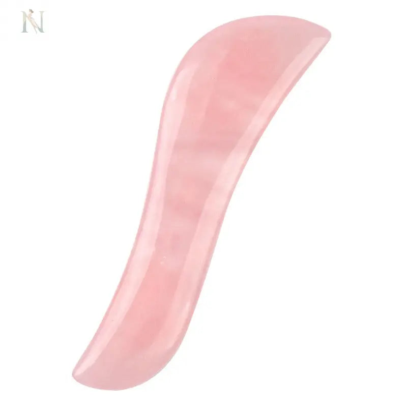 Natural Rose Quartz Gua Sha Massage Tool – Whole Body Facial Stone null