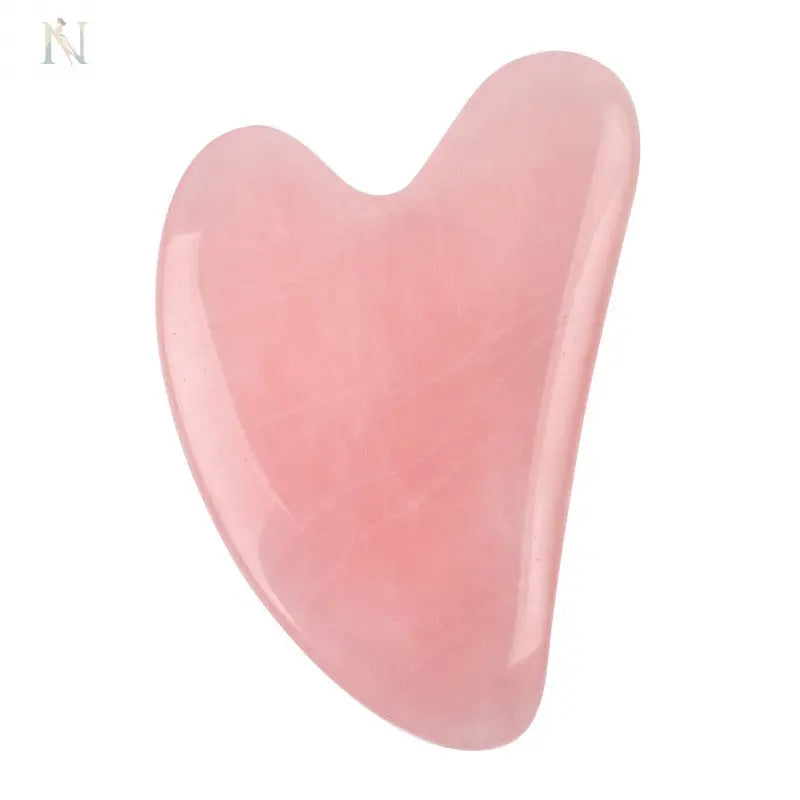 Natural Rose Quartz Gua Sha Massage Tool – Whole Body Facial Stone null