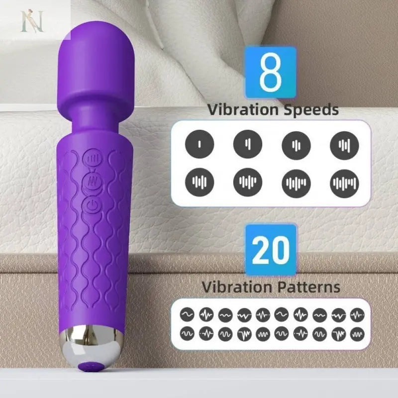 Rechargeable Wand Vibrator – 18-Speed Full Body Massager for Muscle & Personal Use cj