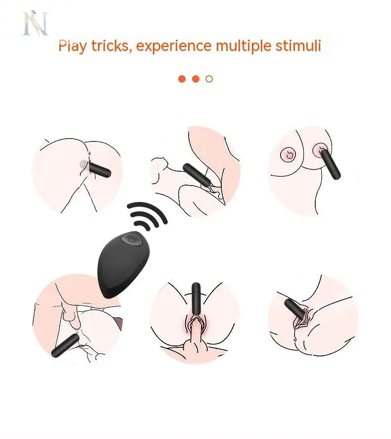 Remote-Controlled Bullet Vibrator – Compact, Waterproof & USB Rechargeable cj