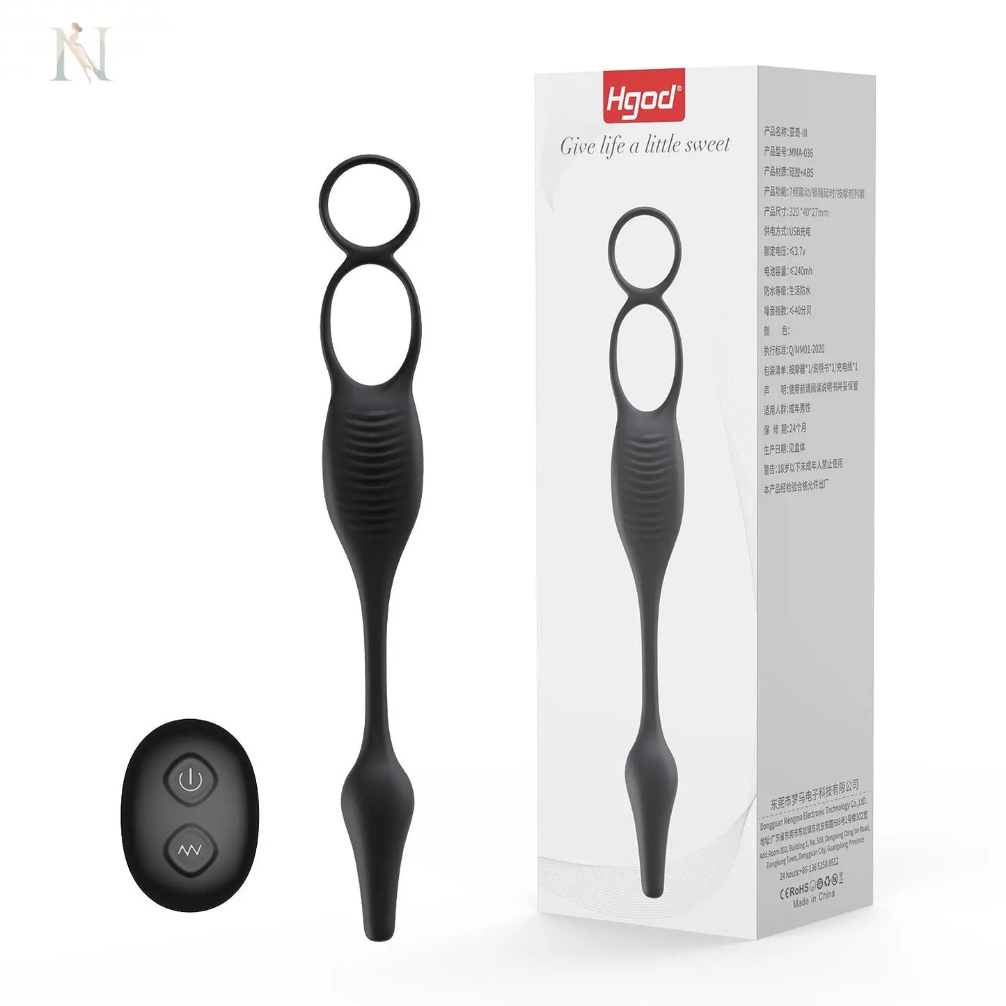 Remote-Controlled Dual Motor Vibrating Penis Ring with Anal Plug – 7 Modes cj