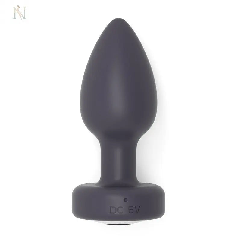 Remote-Controlled Vibrating Silicone Butt Plug with LED Light – Black cj