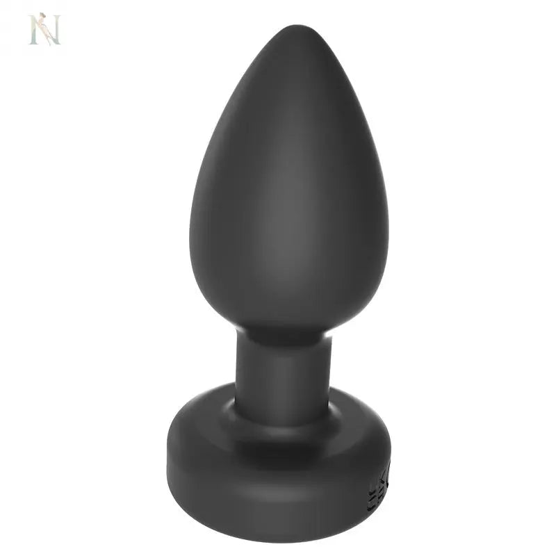 Remote-Controlled Vibrating Silicone Butt Plug with LED Light – Black cj
