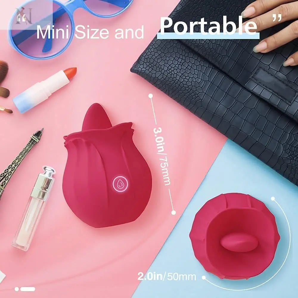 Rose Clitoral Suction Vibrator – 10 Modes, Waterproof & USB Rechargeable cj