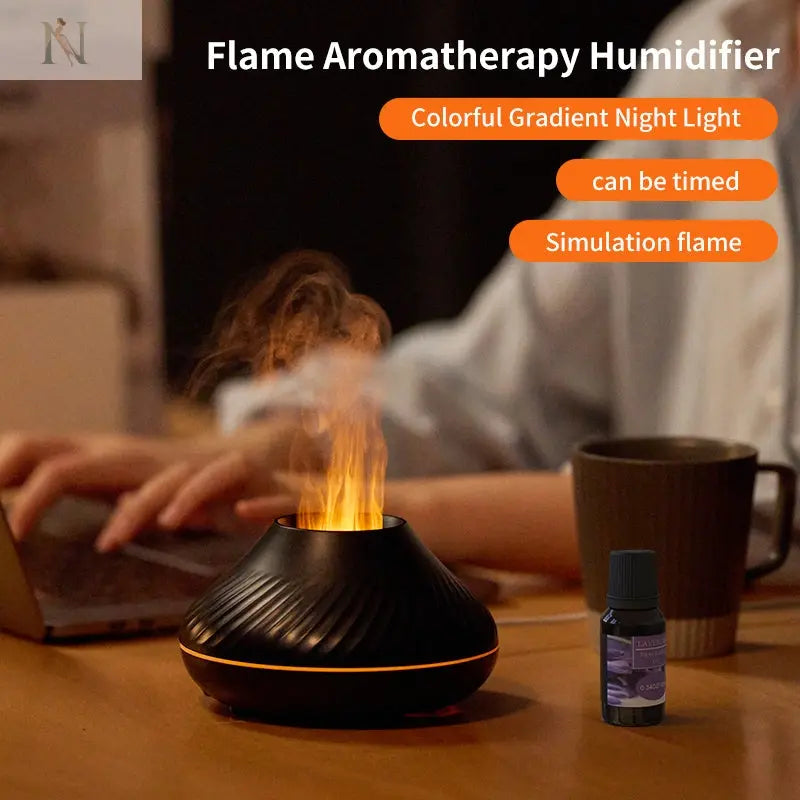 Smart Aromatherapy Diffuser – 130ml USB Mist Maker with Night Light null
