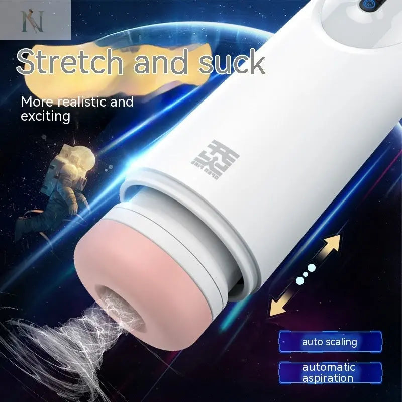 Smart Telescopic Masturbator – LCD Display, Heating & Vibration cj