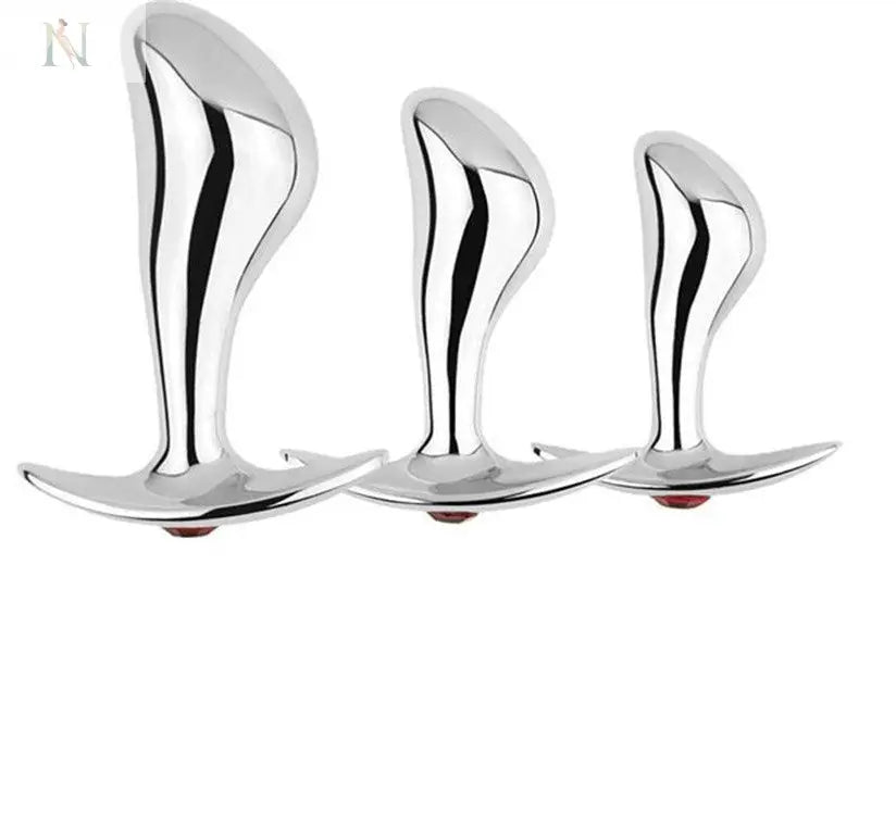 Stainless Steel Anal Plug Set – 3 Size Options (S/M/L) cj