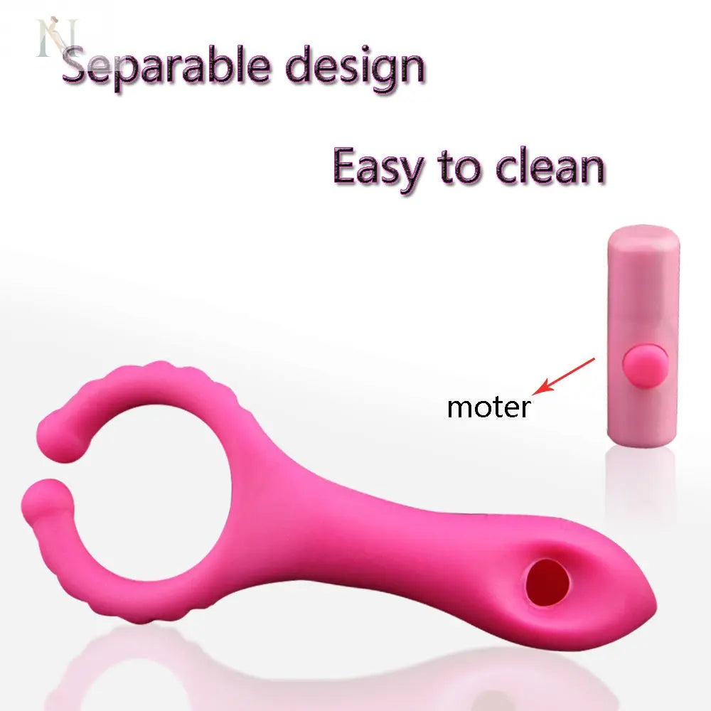 Vibrating Silicone Cock Ring – Waterproof & Removable Bullet Design cj
