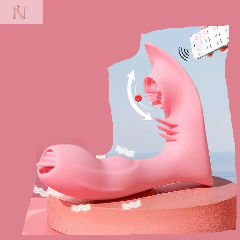 Wearable App-Controlled Clitoral & G-Spot Vibrator – Pink cj