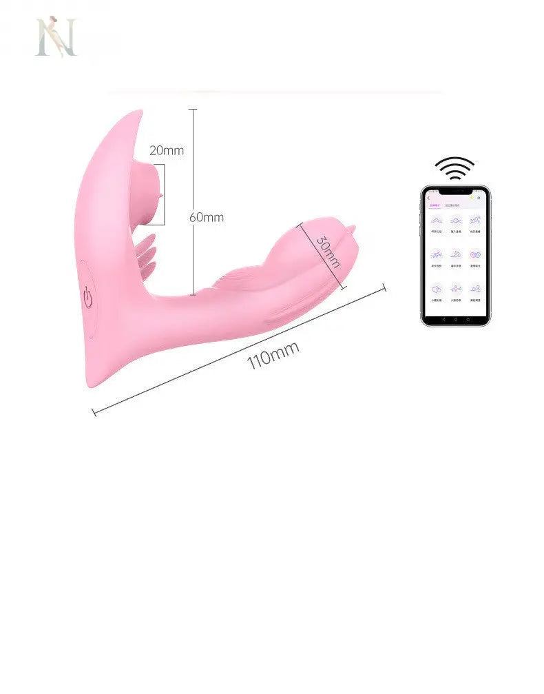 Wearable App-Controlled Clitoral & G-Spot Vibrator – Pink cj