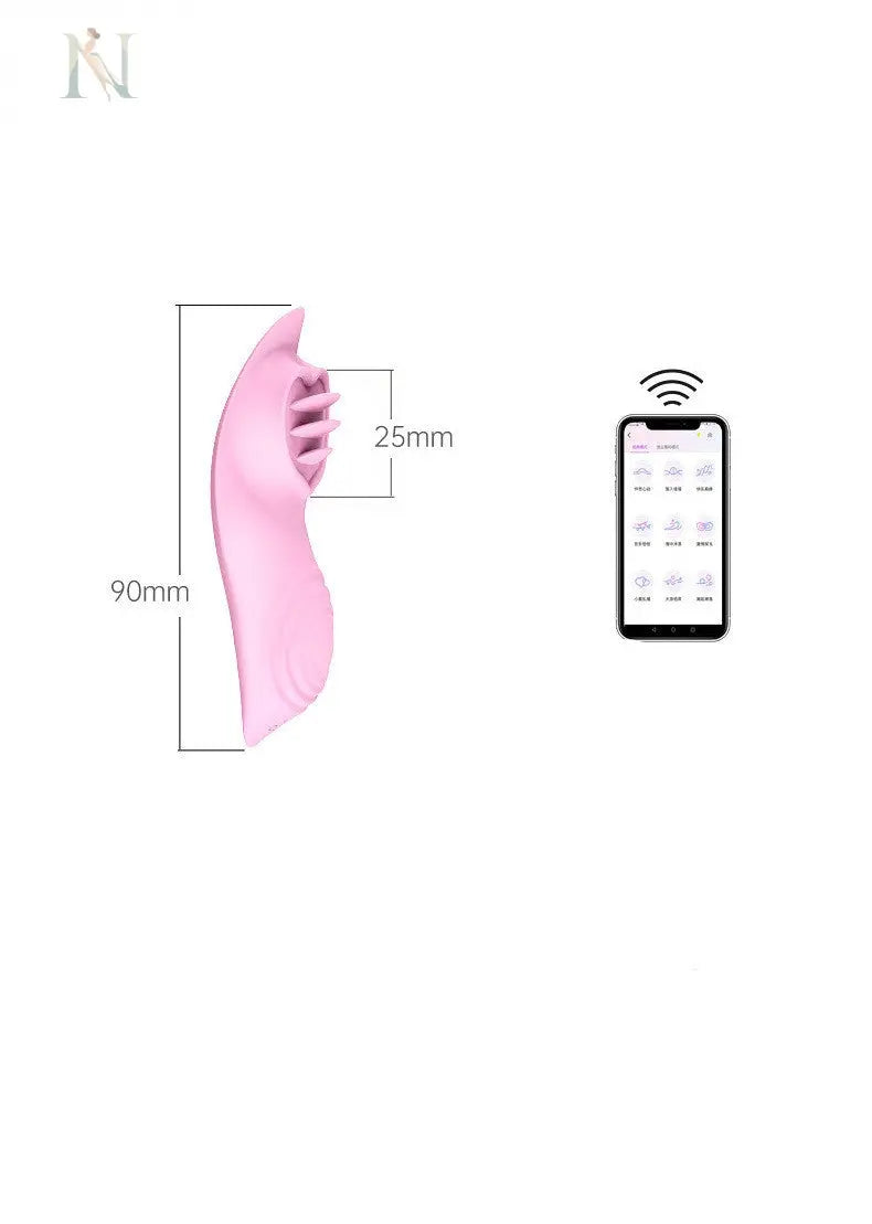 Wearable App-Controlled Clitoral & G-Spot Vibrator – Pink cj