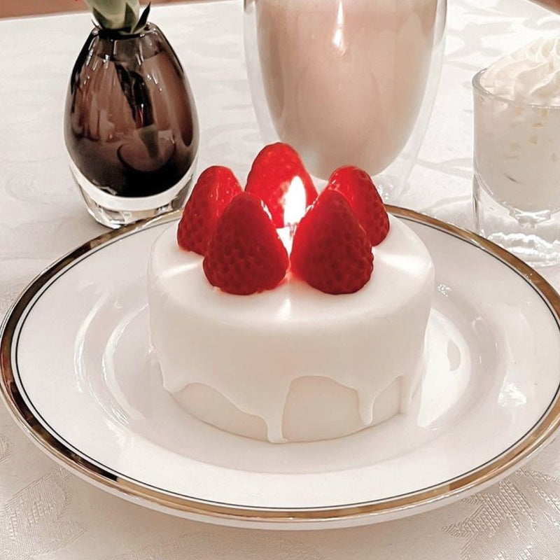 Bedroom Strawberry Cake Shape Candle Aromatherapy Loving Joy