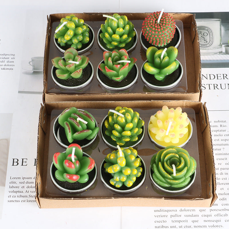 Simulated Succulent Candle Aromatherapy Loving Joy