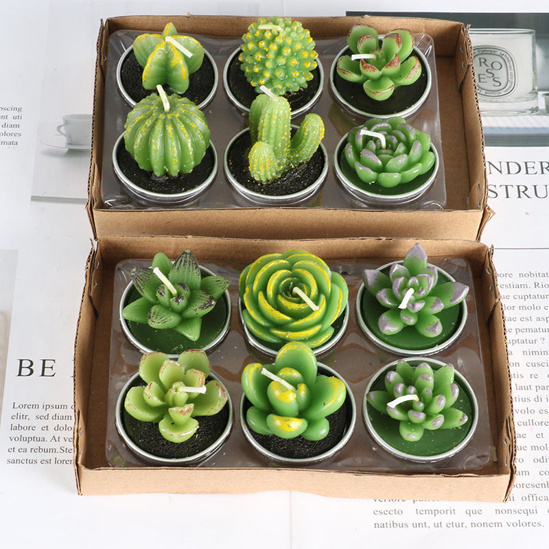 Simulated Succulent Candle Aromatherapy Loving Joy
