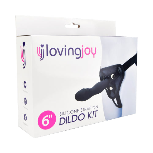 -6-Loving Joy 6 Inch Silicone Strap On Dildo Kit-6