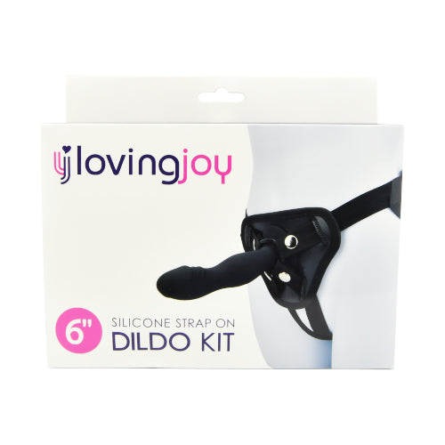 -5-Loving Joy 6 Inch Silicone Strap On Dildo Kit-5
