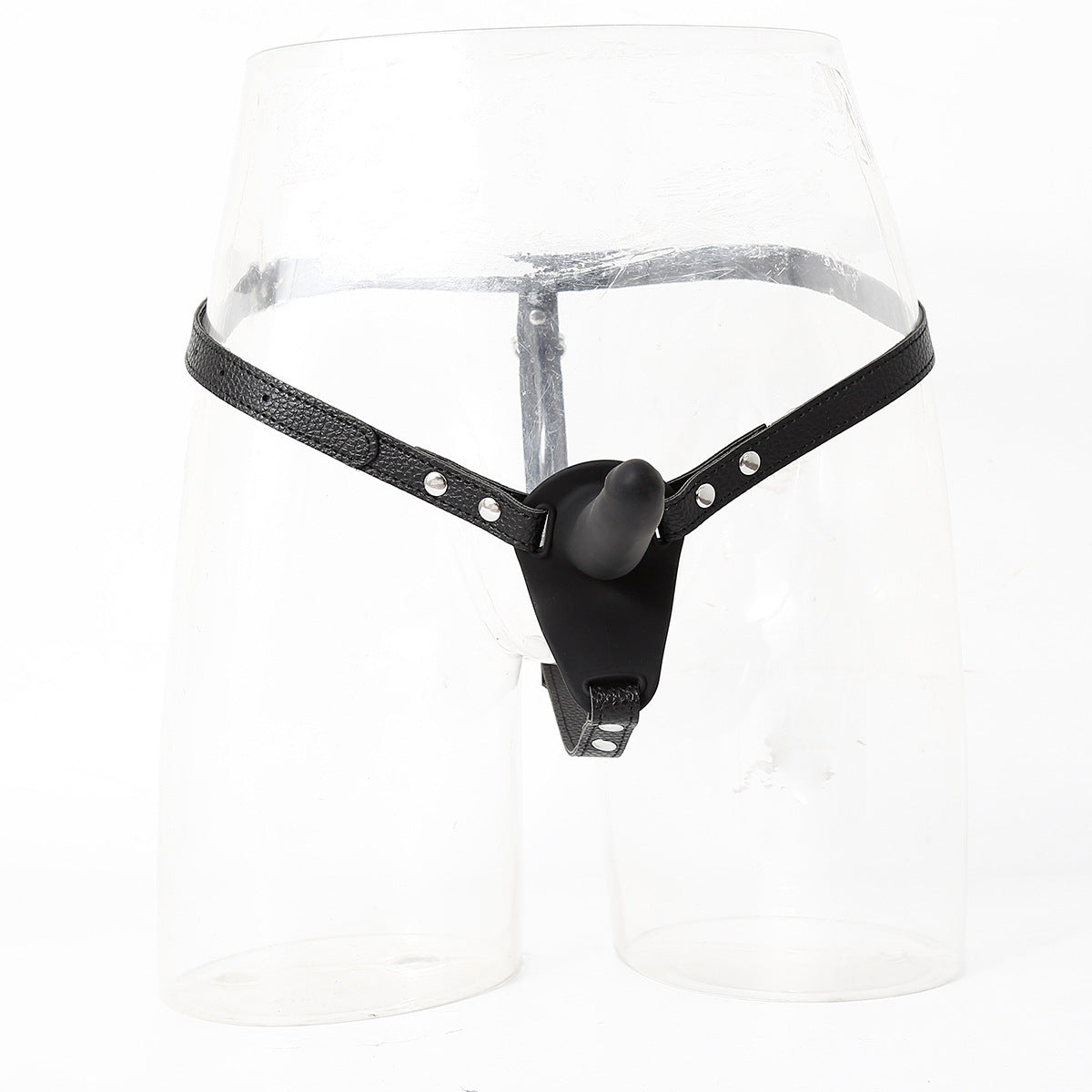 Wearable Leather Strap Pants with Dildo – Red Harness Strap-On Loving Joy