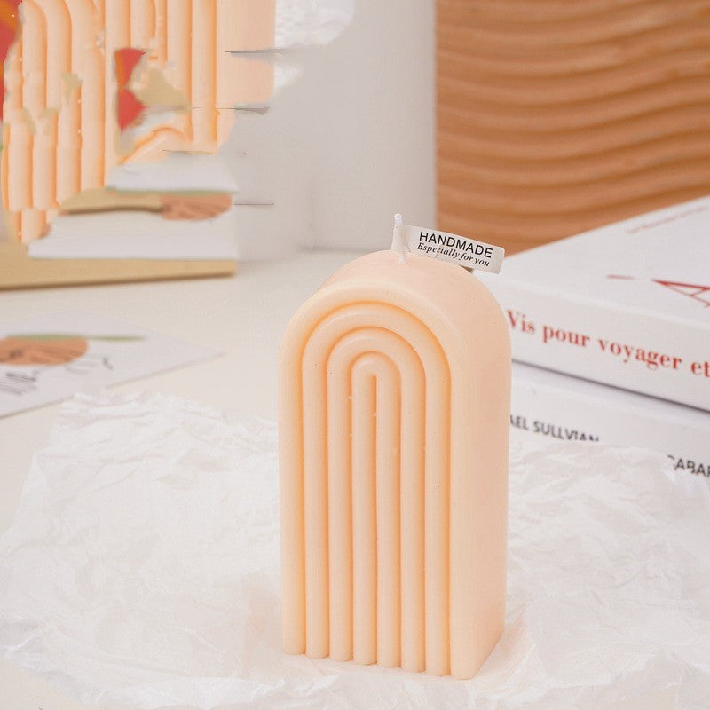 Geometric Arch Soy Wax Candle – Aromatherapy Decorative Candle Loving Joy