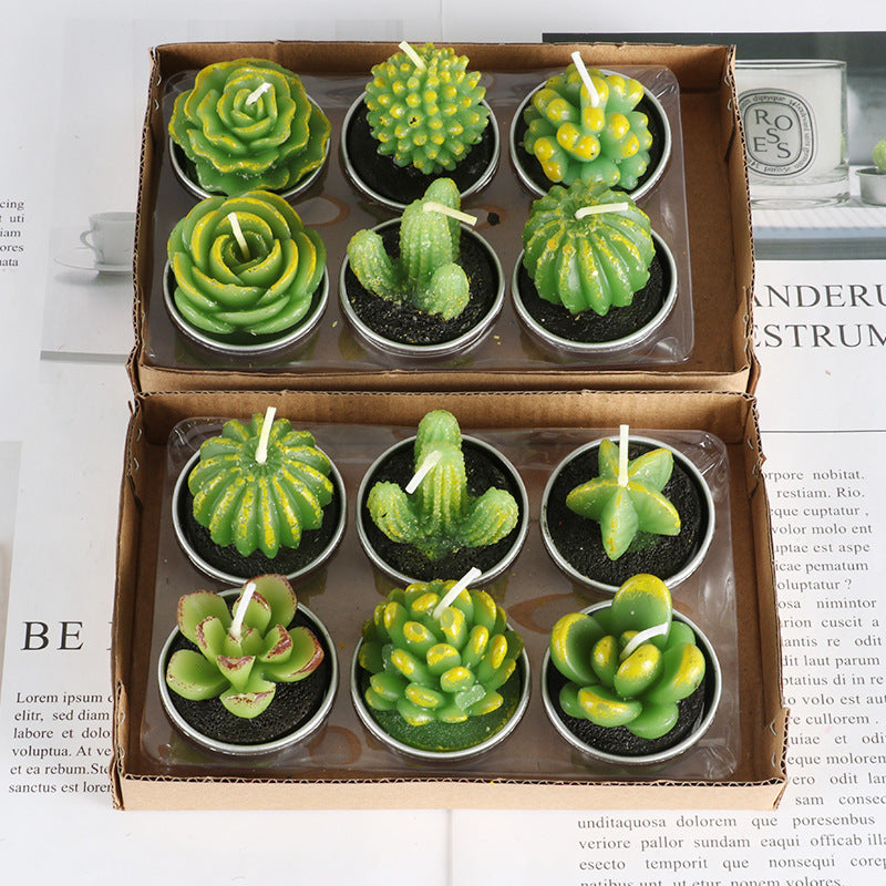 Simulated Succulent Candle Aromatherapy Loving Joy