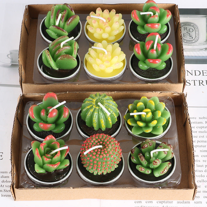 Simulated Succulent Candle Aromatherapy Loving Joy