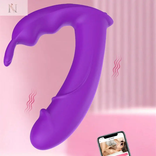 App-Controlled Dual-Ended Vibrator with Clitoral and G-Spot Stimulation cj